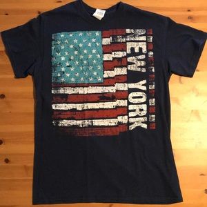 New York Souvenir Vintage-Look Patriotic T-Shirt